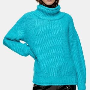 Mixed Textured Roll Neck Sweater